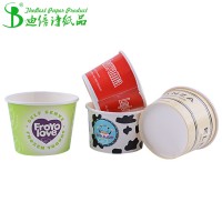 4oz 5oz disposables ice cream paper cup with lid and spoon